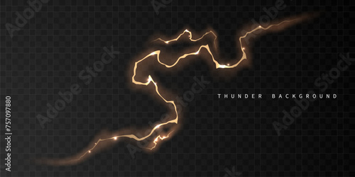 lightning light effect background realistic flash with lightning electric explosion vector illustration
