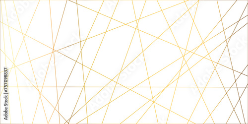Abstract luxury gold geometric random chaotic lines with many squares and triangles shape background. geometric random chaotic seamless line design with transparent background, vector illustration.