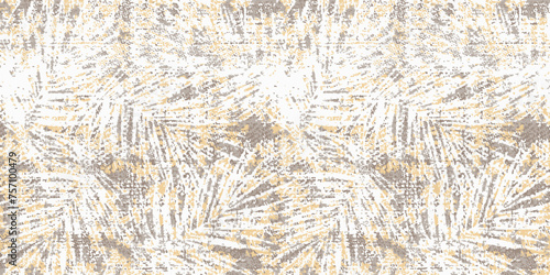 Floral brush strokes seamless pattern design for fashion textiles, graphics, backgrounds and crafts linen texture