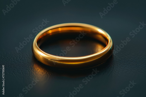 Gold Ring On A Black Background For A Photo Shoot Created Using Artificial Intelligence