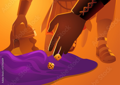 Roman soldiers gambling for Christs clothes