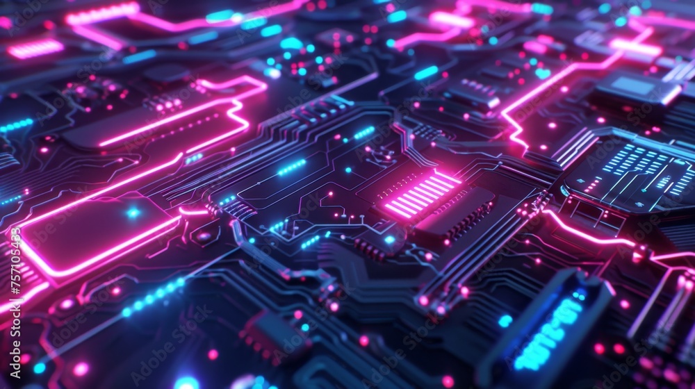 KS 3d render of abstract futuristic background with neon. KS 3d render of abstract futuristic background with neon.