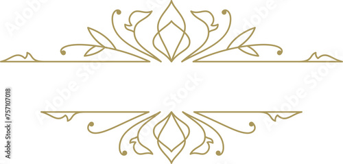 Vintage ornament swirl text divider filigree calligraphic vector illustration