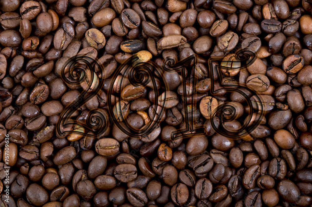 Obraz premium Coffee beans a background or texture 