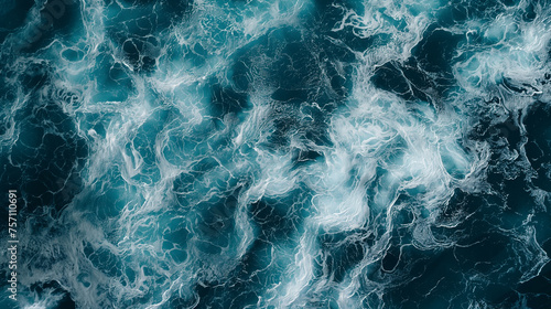 Rippling Ocean Waves, Serene Aqua Marine Textures