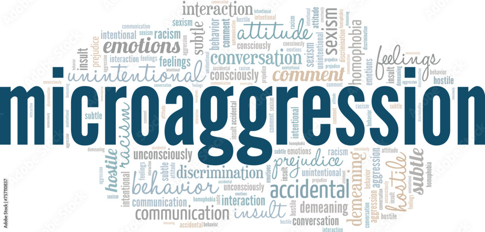Micro Aggression word cloud conceptual design isolated on white ...