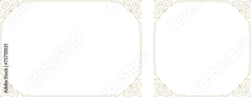 Decorative vintage ornament frame vector design element