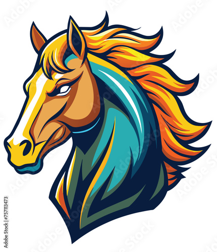 horse head mascot logo vector illustration  Stallion Mascot Esports Vector Illustration  Horse mascot sport logo design