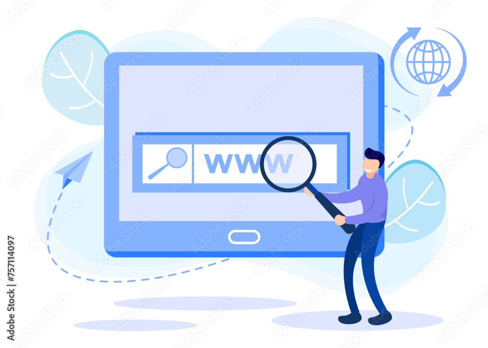 Illustration vector graphic cartoon character of www Illustration vector graphic cartoon character of www