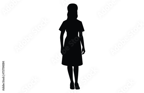 Nurse female silhouettes, Nurse silhouette vector, Nurse silhouette set 
