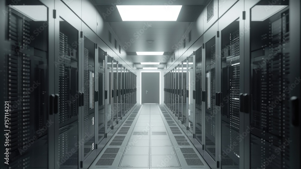 a server room interior within a bustling datacenter, where rows of racks house the intricate machinery that powers our digital world. a server room interior within a bustling datacenter, where rows of racks house the intricate machinery that powers our digital world.