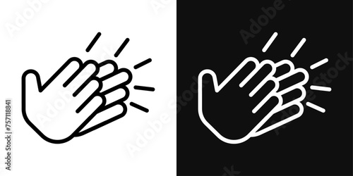 Clapping Hands Icon Set. Vector Illustration photo