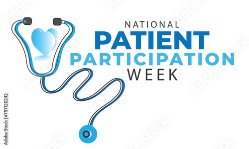 National Patient participation week. background, banner, card, poster, template. Vector illustration.