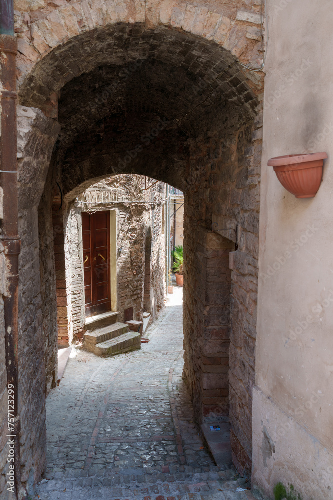 Obraz premium Historic buildings of Spello, Umbria, Italy