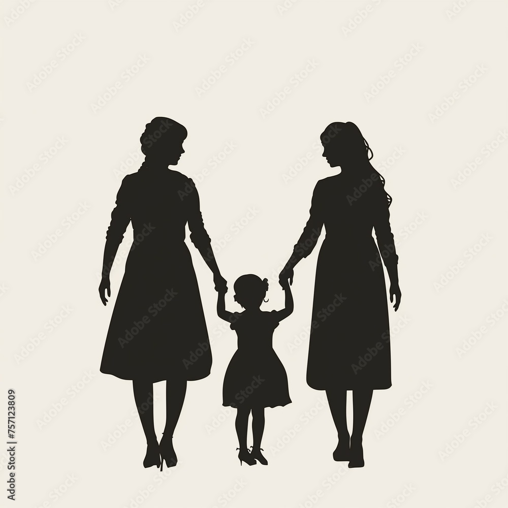 Simple silhouette for Mother's Day universally recognizable elegant image that evokes the essence of motherhood. Simple silhouette for Mother's Day universally recognizable elegant image that evokes the essence of motherhood.