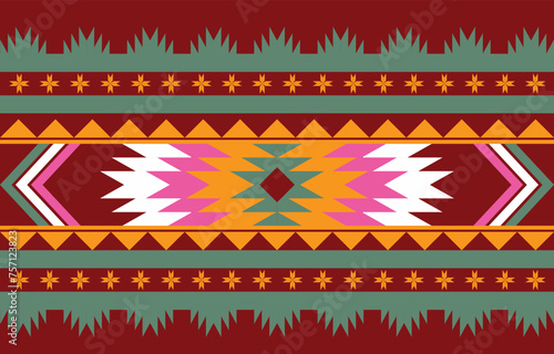 Ethnic aztec pattern design.American pattern.Vector illustration. Tribal design, geometric symbols for border, frame, tattoo, logo, cards, decorative paper.