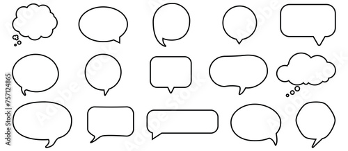 Set of speak bubble text, chatting box, message box photo