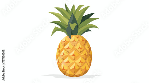 Vector of pineapple in minimalist style  flat vector