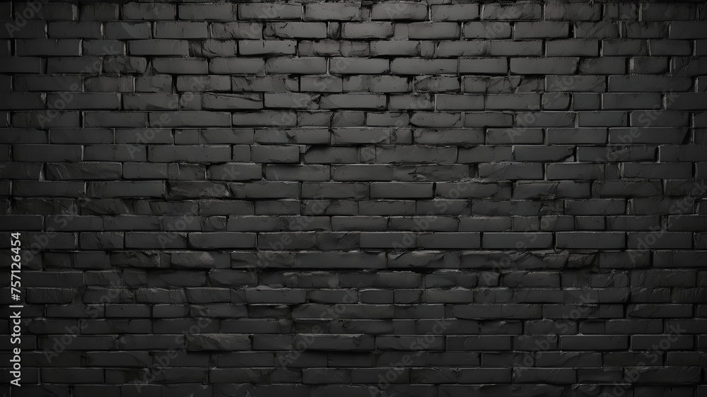 Black brick wall texture background