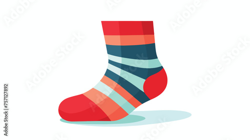 Vector single sock flat icon flat vector 