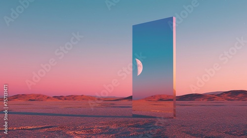 a mirror in the desert