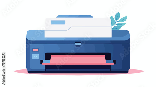 Printer document isolated icon vector design flat