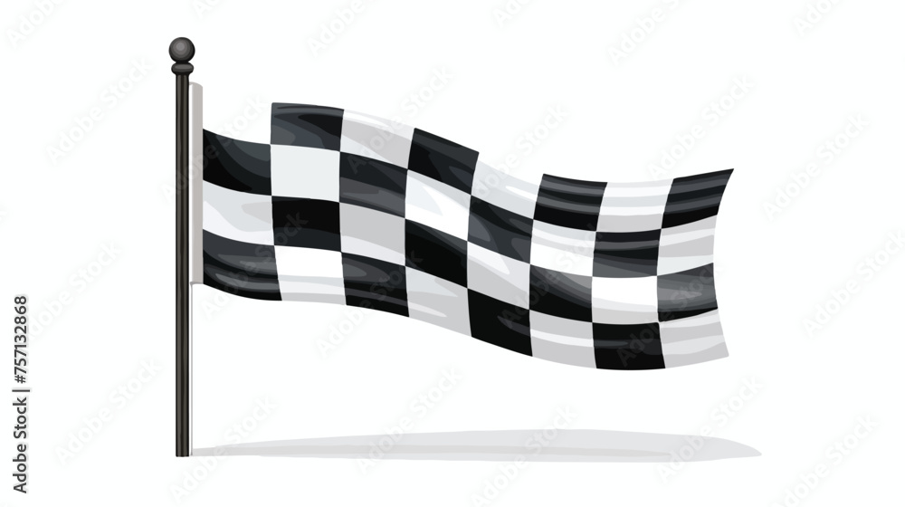 Race flag sport  flat vector isolated on white background