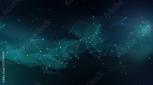Abstract green gradient wave of particles. Big data. Digital background. Futuristic vector illustration