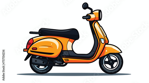 Scooter motorcycle icon template design flat vector