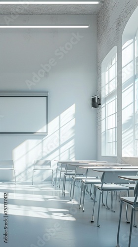Futuristic classroom equipped with text-to-speech devices