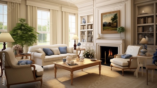 Design a traditional living room