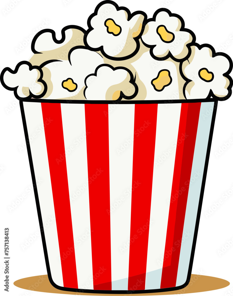 Cinema Crunch Vector Popcorn Spectacle
