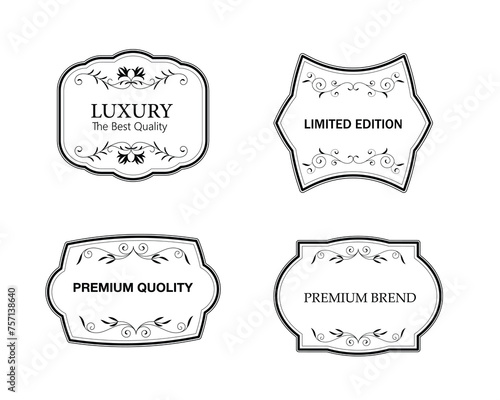 Set of decorative vintage frames