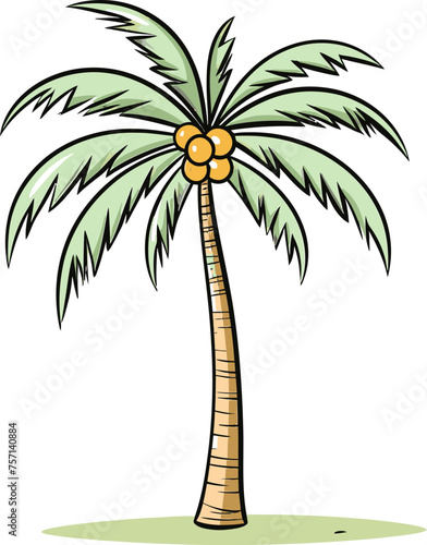 Palm Tree Vector Drawing Free Nature s Sketchbook