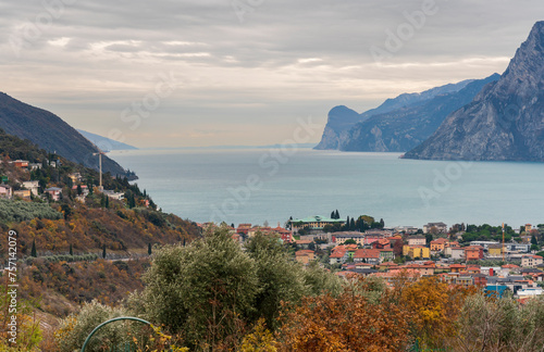 The Garda Lake Belvedere Panoramic View Point during autumn time