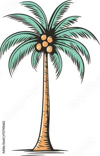 Sunset Silhouette Silhouetted Palm Tree Vector Art