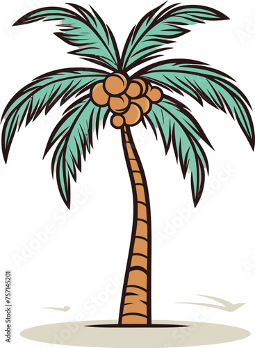 Beachside Beauty Beautiful Palm Tree Vector Design