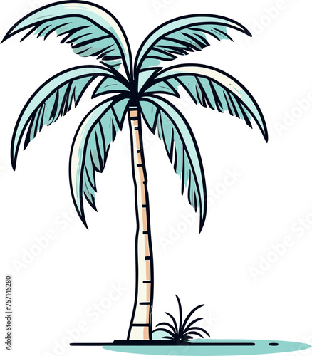 Sunset Silhouette Silhouetted Palm Tree Vector Design