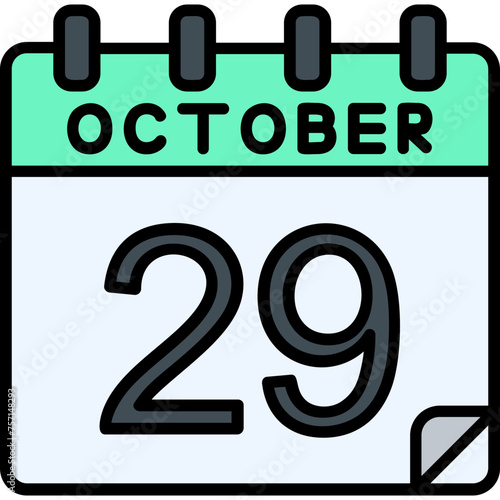29 October Vector Icon Design