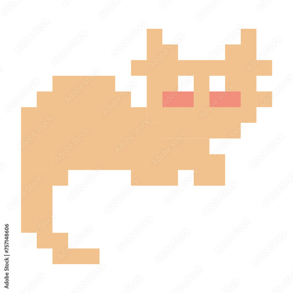 Obraz premium Cat pixel icon
