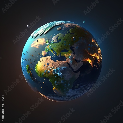 image of earth in outer space