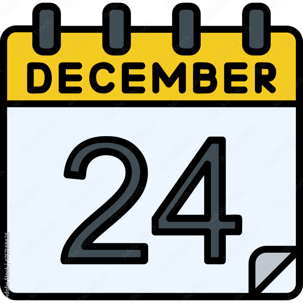 24 December Vector Icon Design 24 December Vector Icon Design