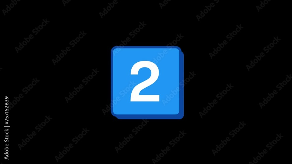 2 Number Animation with transparent background 2 Number Animation with transparent background