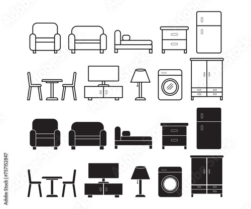 vector flat icon of home furniture sheet