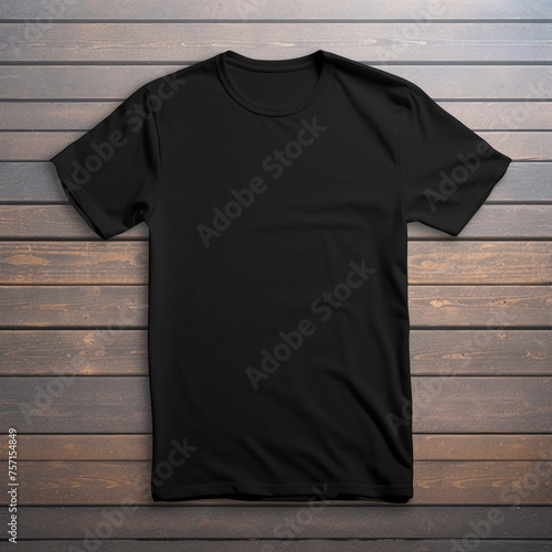 black t-shirt mockup сreated with Generative Ai