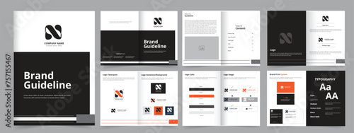 brand guideline design or brand identity a4 brand guideline template, brand guideline layout 