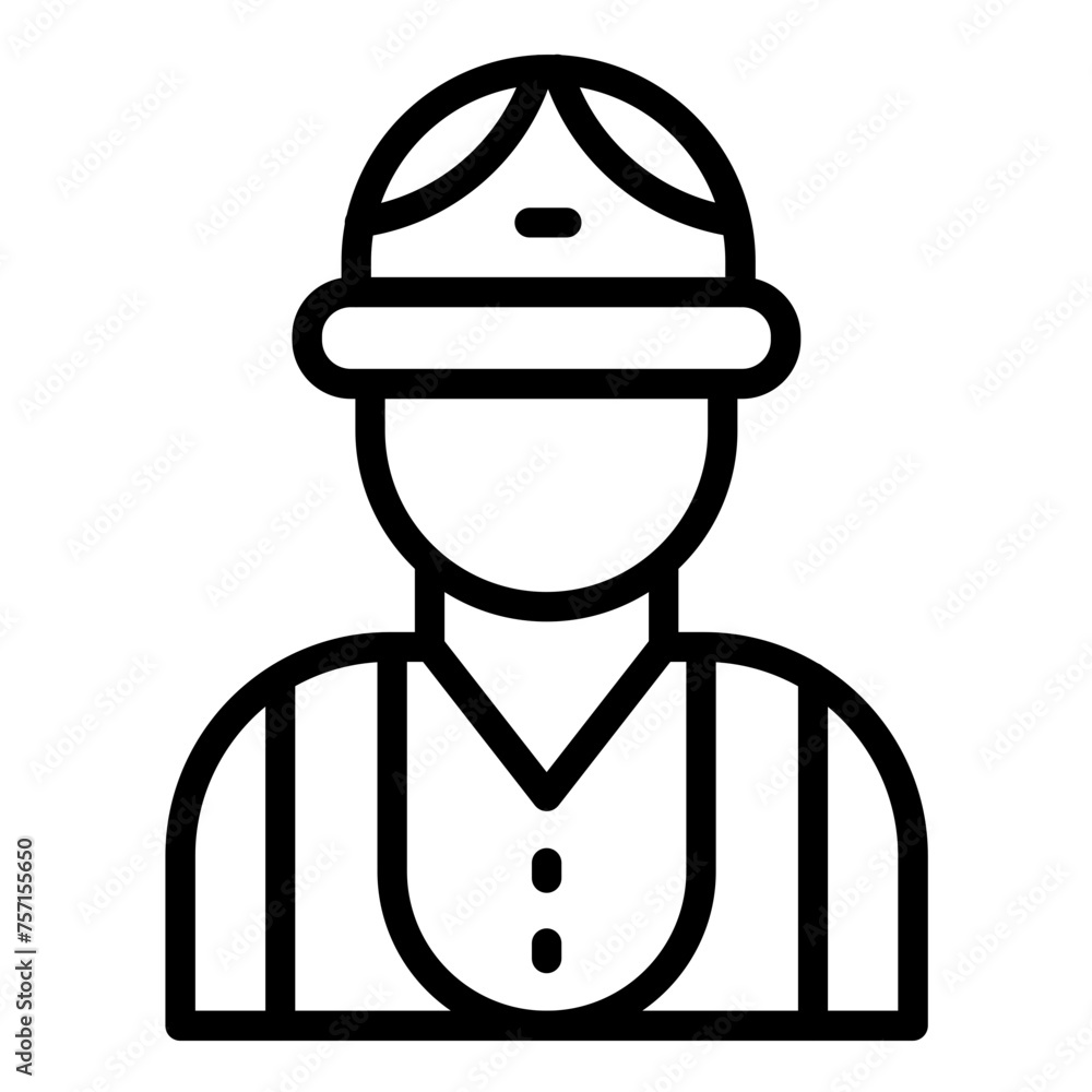 Obraz premium Vector Design Worker Icon Style