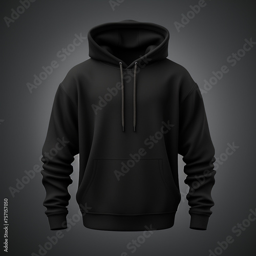 a black hoodie mockup and transparent background сreated with Generative Ai