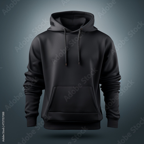 a black hoodie mockup and transparent background сreated with Generative Ai