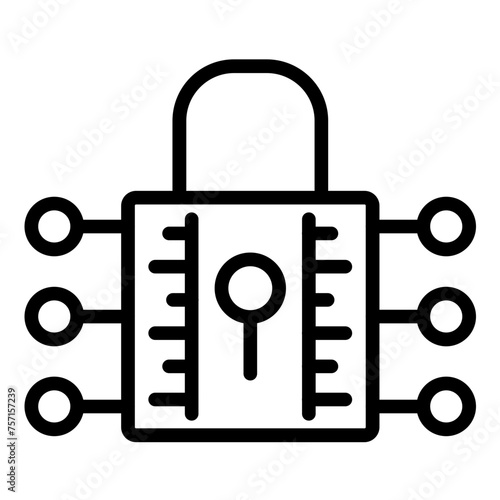 Vector Design Data Encryption Icon Style